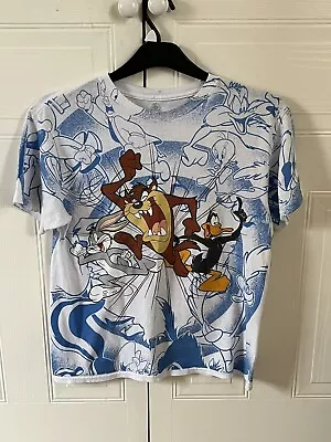 Buy Warner Bros Looney Tunes T-Shirt Kids Large Taz Buggs Bunny Tweety Pie • 17.79£