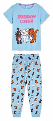 Buy Ladies Pyjamas DISNEY ARISTOCATS Women  10/12  12/14  T-Shirt Long Pants Primark • 21.99£