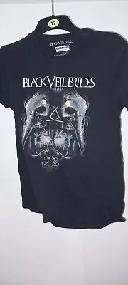 Buy Officially Licensed Black Veil Brides Metal Skull T-Shirt - UK Men's Size M • 12£