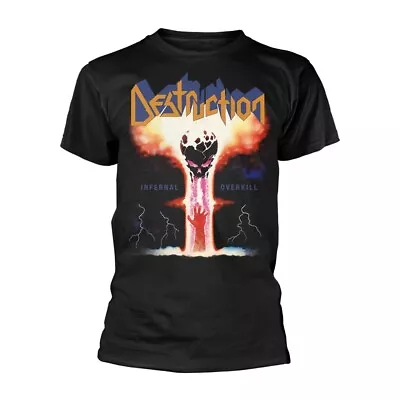 Buy DESTRUCTION INFERNAL OVERKILL T-Shirt, Front & Back Print XX-Large BLACK • 22.88£