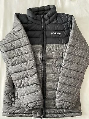Buy COLUMBIA Grey Padded Jacket Size S Mens Full Zip Hooded Quilted Warm Winter • 0.99£