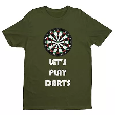 Buy LET'S PLAY DARTS Funny T Shirt Man To Oche Gift Idea  Team Dad Present Dartboard • 9.95£