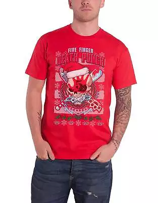 Buy Five Finger Death Punch T Shirt Zombie Kill Xmas Band Logo New Official Mens Red • 16.95£