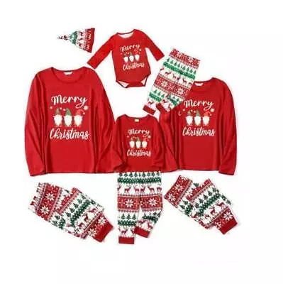 Buy Christmas Family Matching Pyjamas Dog Adult Kids Nightwear Pajamas Pjs Set • 14.99£