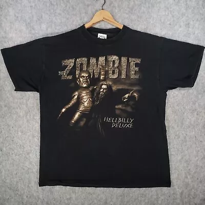 Buy Vintage Rob Zombie Shirt Mens XL Black Hellbilly Deluxe Tour 1998 Rock Band Top • 99.95£