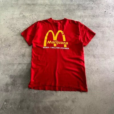 Buy Mcdonalds Vintage 90s Marijuana Over 1 Billion Stoned Funny Humor Graphic Tshirt • 70.80£