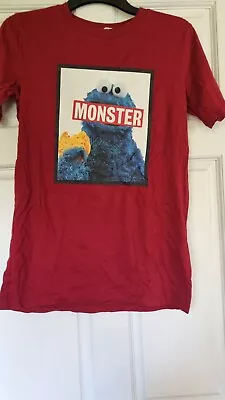 Buy Unisex Sesame Street Cookie Monster T-shirt Age 14+ • 3.99£