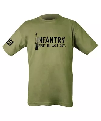 Buy Infantry British Army Mens T-shirt Tactical Union Jack Military Combat Tee S-2xl • 11.99£