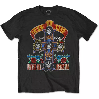 Buy Guns N Roses Appetite For Destruction Tour 1988 Official Tee T-Shirt Mens Unisex • 16.06£