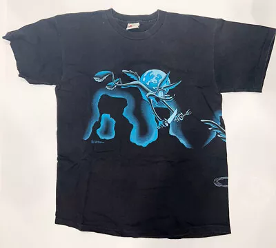 Buy Vintage 1995 Looney Tunes Wile E. Coyote Road Runner Wraparound Black M L T! • 88.69£