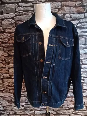 Buy Primark Men's Denim Trucker Jacket, Dark Blue Unworn Grab A Bargain Size Large • 13.95£