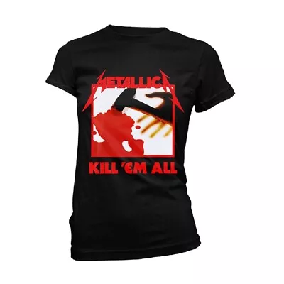 Buy METALLICA KILL 'EM ALL TRACKS (BLACK) T-Shirt, Girlie With Backprint Womens: 14 • 22.88£