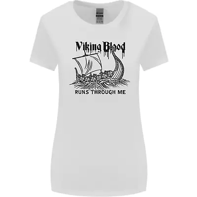 Buy Viking Blood Runs Through Me Ship Sailing Womens Wider Cut T-Shirt • 10.99£