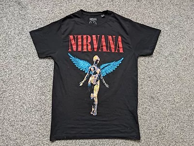 Buy Nirvana Shirt Adult Medium Black In Utero Rock Band Music Kurt Cobain Grunge Men • 22£