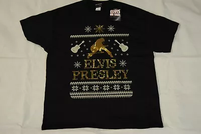 Buy Elvis Presley Fair Isle Christmas T Shirt New Official Elvis On Tour Exhibition  • 9.99£