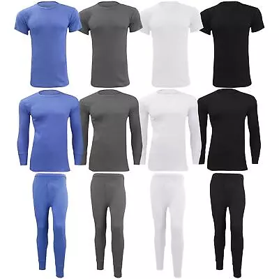 Buy Mens Thermal Long Johns Top T Shirt Bottom Trouser Underwear Set Full Sleeve • 4.99£