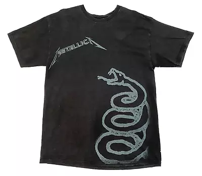 Buy Metallica Black Album T-shirt Distressed Black Band Tee • 24£