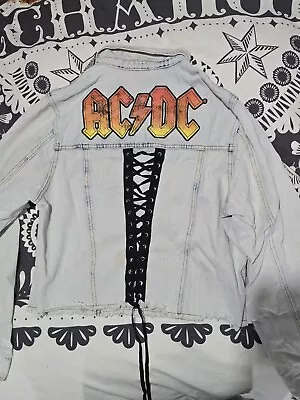Buy ACDC Denim Jacket Acid Wash Rock  • 35£
