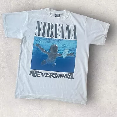 Buy Nirvana “Nevermind” Vintage Style Graphic T-shirt Large Great Condition ✅ • 55£