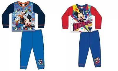 Buy Mickey Mouse  Pyjamas Girls Boys Long Sleeve Nightwear Kids Set • 7.49£