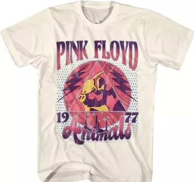 Buy Pink Floyd 70s Rock 1977 Animals Adult Short Sleeve T-Shirts Vintage Style Graph • 16.80£