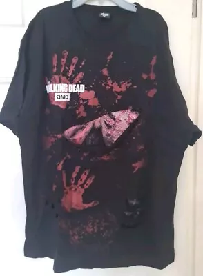 Buy AMC The Walking Dead T Shirt Slashed Chest Double Layer NEW XL Unisex Adult • 12£