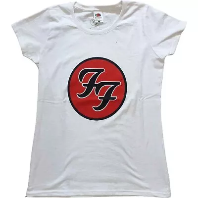 Buy Foo Fighters T Shirt FF Band Logo Official Womens Skinny Fit White XS • 16.56£