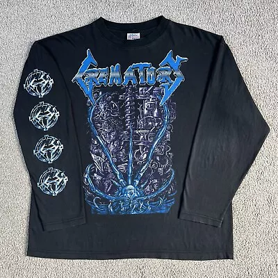 Buy Vintage 90s Crematory Gothic Death Metal Long Sleeve Band T Shirt Nuclear Blast  • 20£
