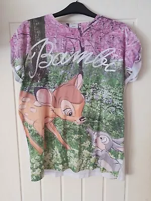 Buy Official Disney Women's Bambi T-Shirt Size 12 • 2.99£