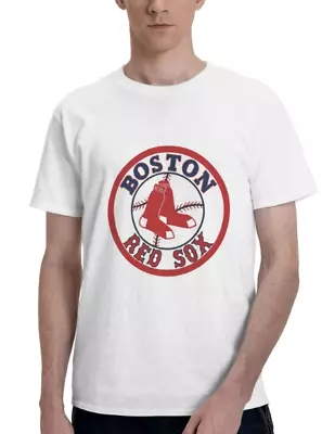 Buy Boston Red Sox T-Shirt Men's Short Sleeve Standard T-shirt, High Quality • 4.66£