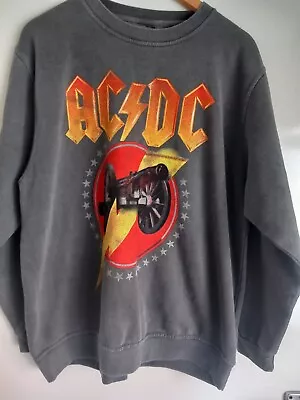 Buy Vintage AC/DC Hoodie Mens Medium Y2K Band Rock Jumper For Those About To Rock • 15.90£