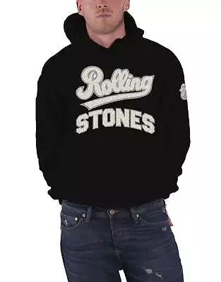 Buy The Rolling Stones Hoodie Band Logo Applique Tongue Official Mens Black Pullover • 29.95£