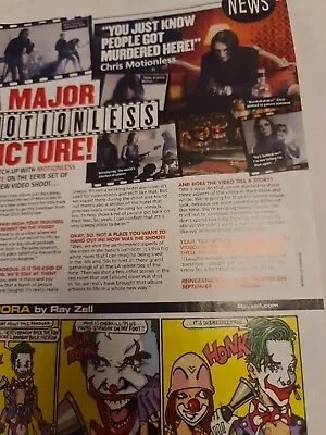 Buy Chris Motionless In White  / Frank Iero T Shirt Adv A4 Poster Kerrang Magazine • 6.49£