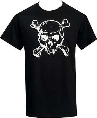 Buy Mens Gothic T-Shirt Vampire Skull Crossbones Fangs Horror • 18.50£