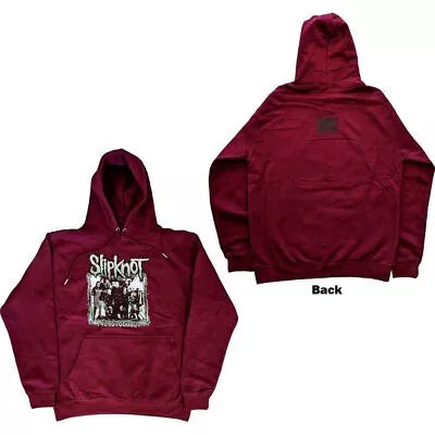 Buy Slipknot 'Barcode Photo' Maroon Red Pullover Hoodie - NEW OFFICIAL • 29.99£