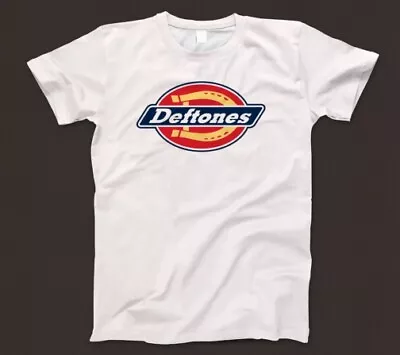 Buy Deftones Workwear Inspired Logo T Shirt Music Rock Nu Metal White Pony Gore 173W • 12.95£