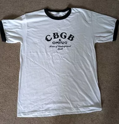 Buy CBGB Underground Rock CBGBs Punk Rock Ringer Retro T Shirt Size LARGE • 9.99£