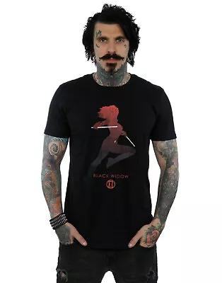 Buy Marvel Men's Black Widow Silhouette T-Shirt • 13.99£