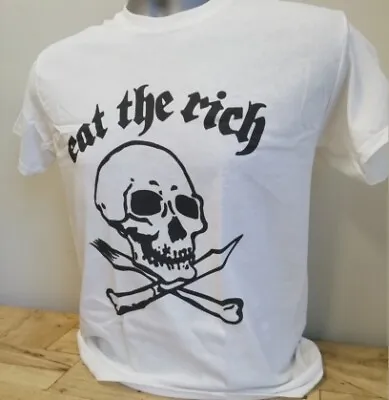 Buy Eat The Rich T Shirt Skull Retro Punk Rock Music Ramones Dee Dee Aerosmith M003 • 13.45£
