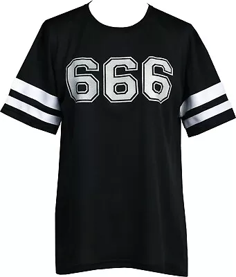 Buy Team Satan Womens 666 Mesh Net American Football T-Shirt Baggy Slouchy Gothic  • 24.99£