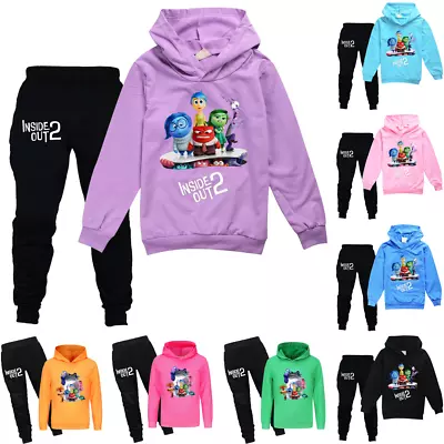Buy Kids Boys Girls Inside Out2 Casual Hoodies Sweatshirt Tops Pants Outfit Clothes • 11.87£
