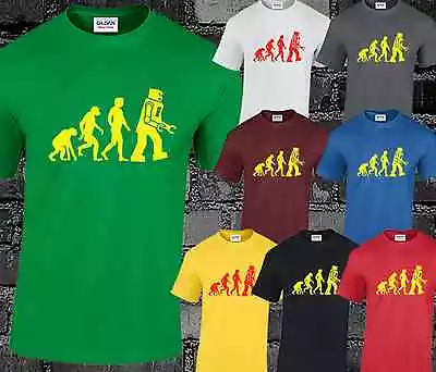 Buy Robot Evolution Mens T Shirt Big Bang Theory Sheldon Cooper Funny Fashion Retro • 8.99£