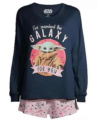 Buy Baby Yoda Womens Pajamas Size S- 3X Mandalorian Star Wars Set Shirt Shorts Pants • 24.18£