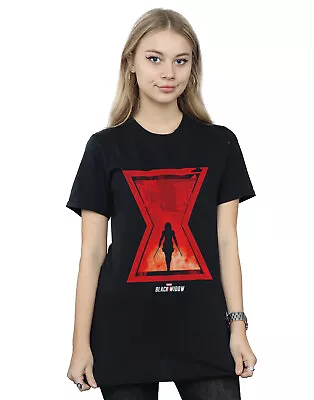 Buy Marvel Women's Black Widow Movie Icon Silhouette Boyfriend Fit T-Shirt • 13.99£