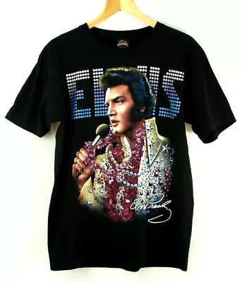 Buy Rock @ Tees Elvis Fun Black Short Sleeve Cotton T-Shirt L 42-44 • 7.99£