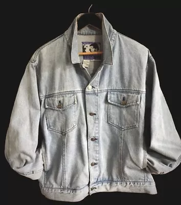 Buy Vintage 90s Todays News Denim Jacket Size L (see Size Pics) Relaxed Fit VGC • 9.99£