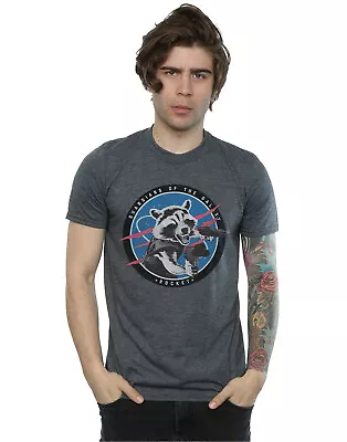 Buy Marvel Men's Guardians Of The Galaxy Rocket Emblem T-Shirt • 13.99£