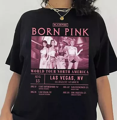 Buy Pink Venom Blackpink Born Pink World Tour 2023 Shirt Size S To 5XL For Fans • 5.58£