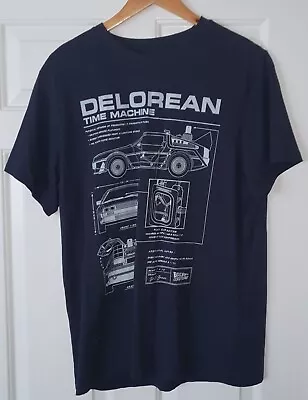 Buy Official BACK TO THE FUTURE T-Shirt  Size LARGE  DELOREAN TIME MACHINE  Great • 6.99£