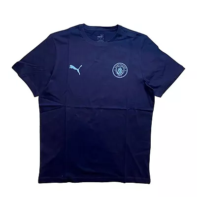 Buy Manchester City F.C. Essential T-Shirt Dark Blue  Size M • 13.99£